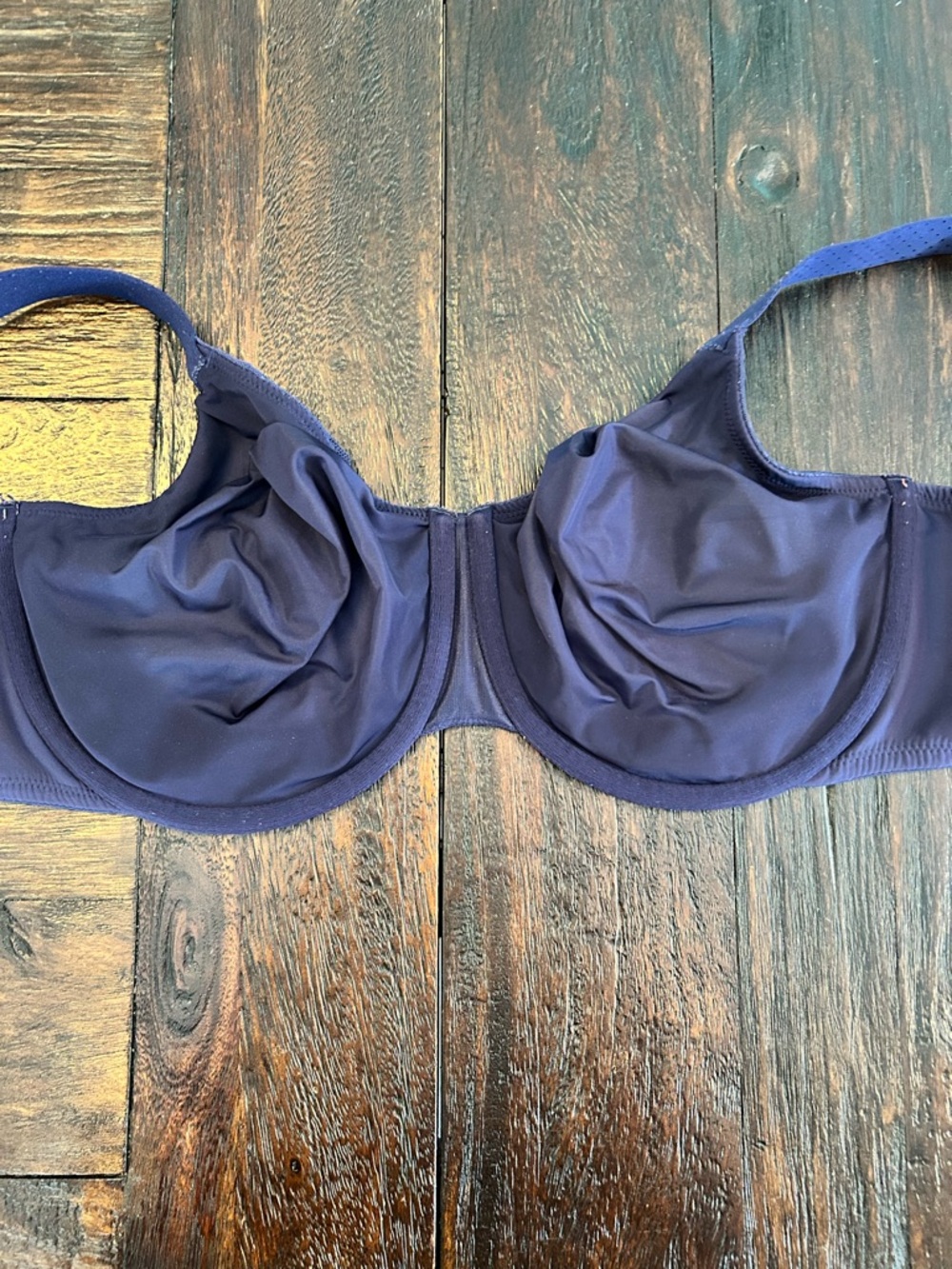 Wacoal Back Appeal Contour Navy Blue Underwire Full Support Bra -36H - Picture 7 of 10